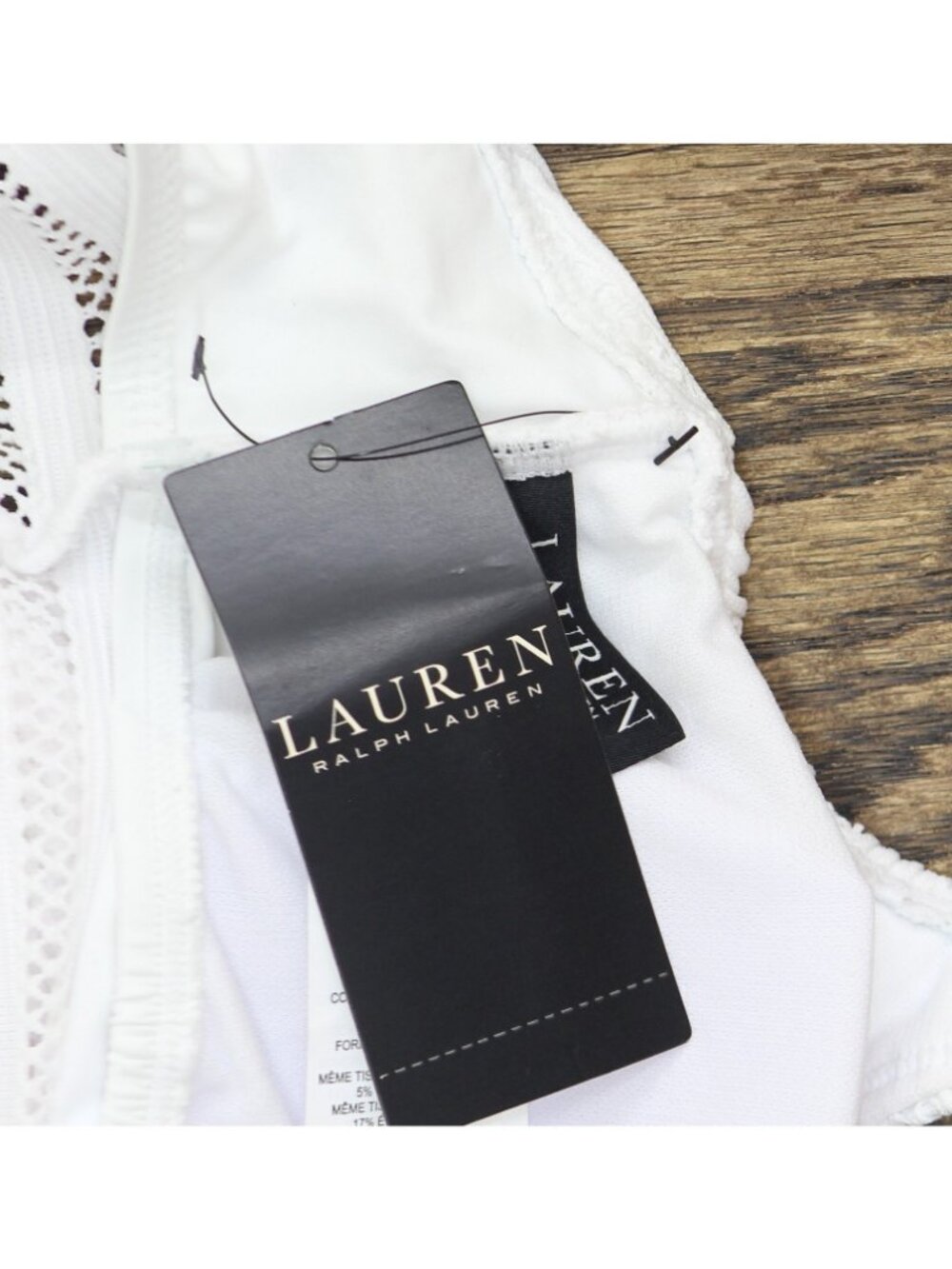Lauren Ralph Lauren Square Neck Over-the-Shoulder One-Piece Swimsuit White 8 - Picture 5 of 10